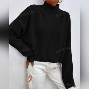 NWOT Mock Neck Drop Shoulder Sweater | Size Small